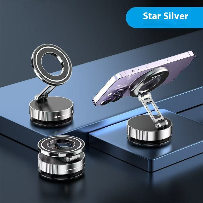 Car Mobile Phone Holder Strong Magnetic Ring Folding Rotating Car Bracket