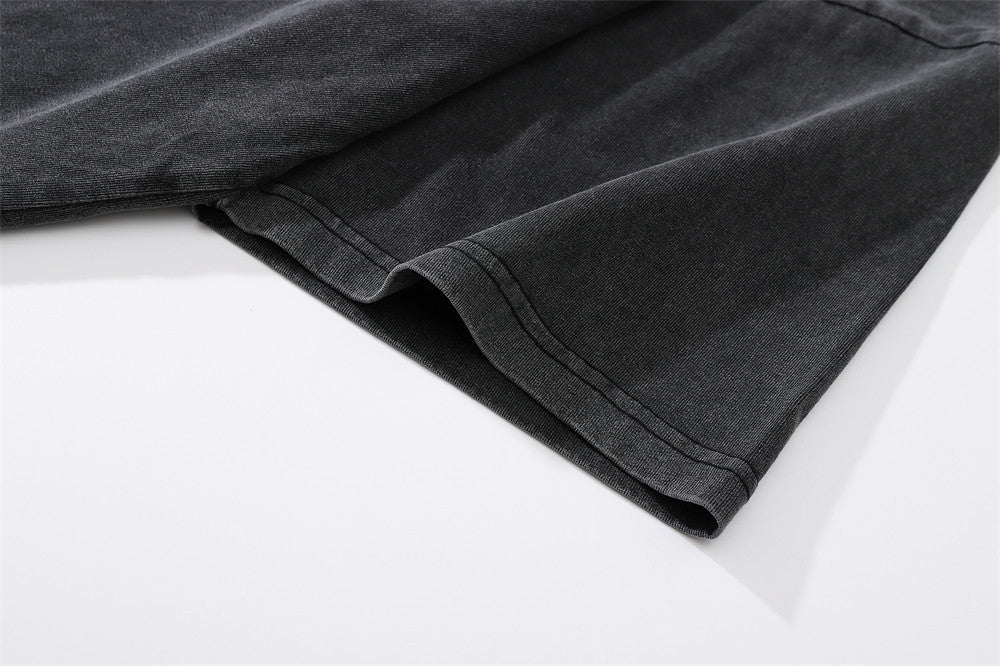 Men's Washed And Worn Short-sleeved T-shirt