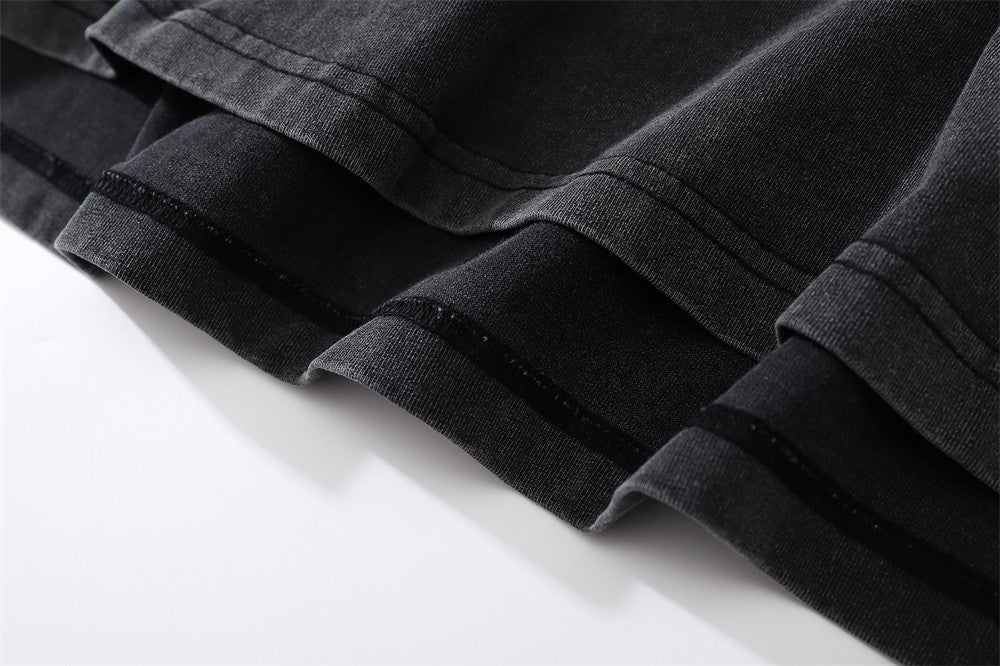 Men's Washed And Worn Short-sleeved T-shirt